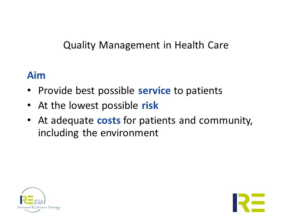 Quality management in healthcare. Health Care Quality Management: Tools and Applications